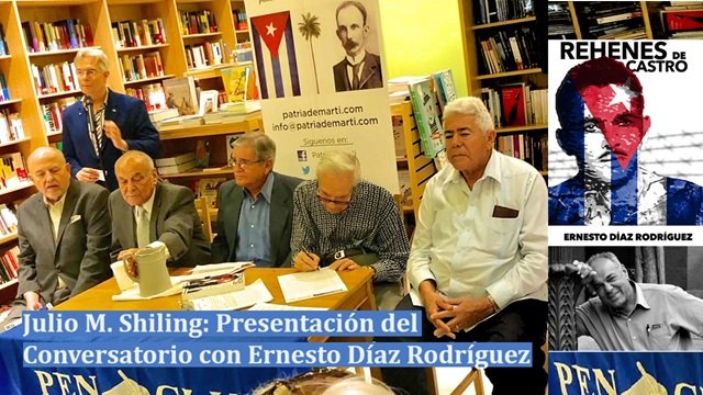 Presentación dei conversatorio con Ernesto Díaz Rodríguez libro Rehenes de Castro