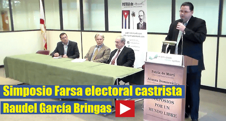 Raudel García Bringas - Simposio Farsa electoral castrista