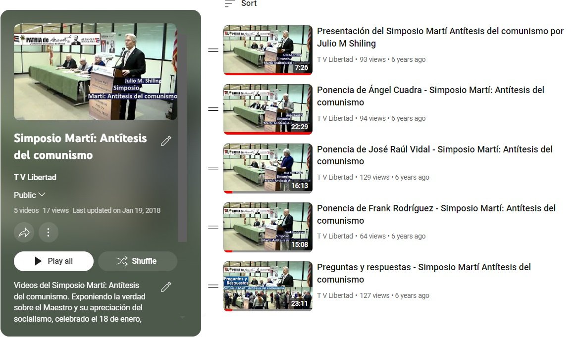 Videos Simposio Simposio Martí: Antítesis del comunismo