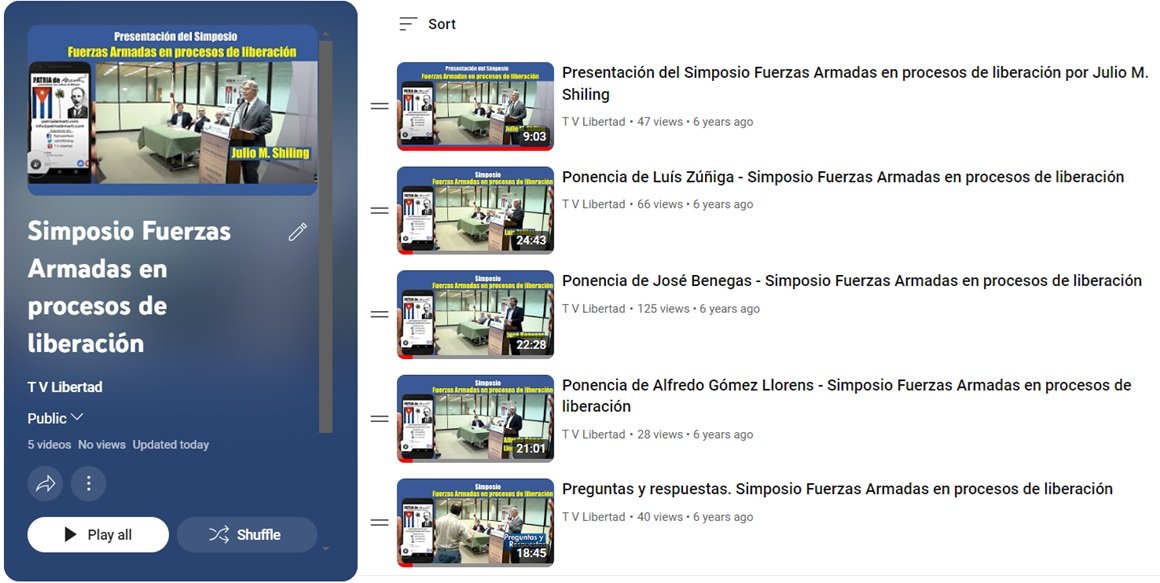 Videos Simposio Fuerzas Armadas en procesos de liberación