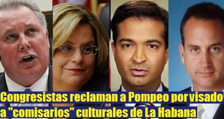 Congresistas reclaman a Pompeo por visado a comisarios culturales de La Habana
