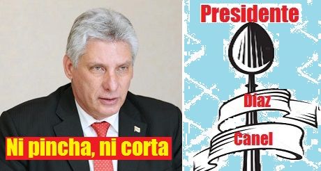 Diaz Canel el presidente cuchara