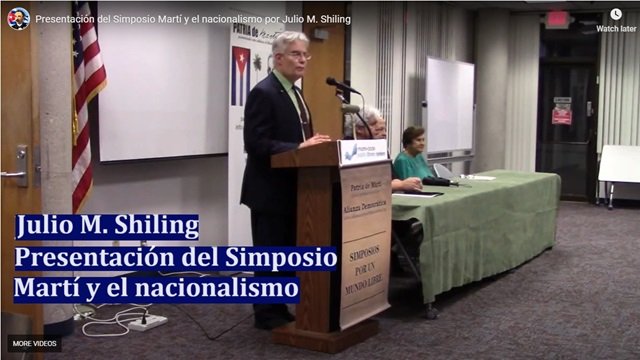 Presentacion del simposio Marti y el nacionalismo por Julio M Shiling