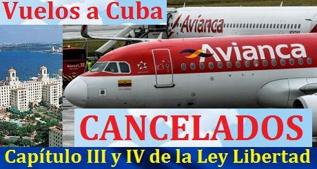 Avianca suspende todos sus vuelos a Cuba