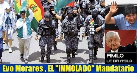 Evo Morales, EL INMOLADO Mandatario