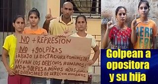 Golpean a opositora cubana y su hija