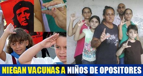 Niegan vacunas a hijos de opositores