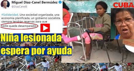 Tornado nina lesionada sin ayuda en cuba