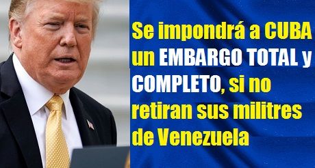 Trump avisa a Cuba un EMBARGO TOTAL y COMPLETO
