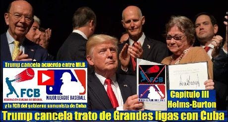 Trump cancela trato de Grandes ligas con Cuba