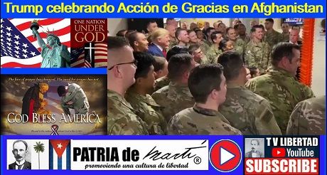 Trump celebrando Acción de Gracias en Afghanistan