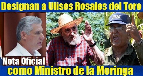 Designan a Ulises Rosales del Toro como Ministro de la Moringa