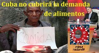 Cuba no cubrirá la demanda de alimentos por coronavirus