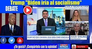 Debate: Trump "Biden iría al socialismo"