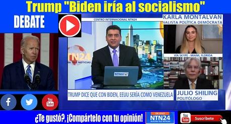 Debate: Trump "Biden iría al socialismo"