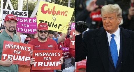 Encuestas Trump avanza con hispanos y negros