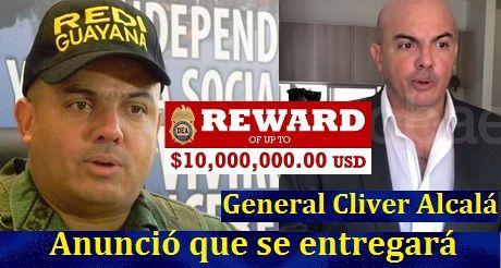General Cliver Alcalá anunció que se entregará