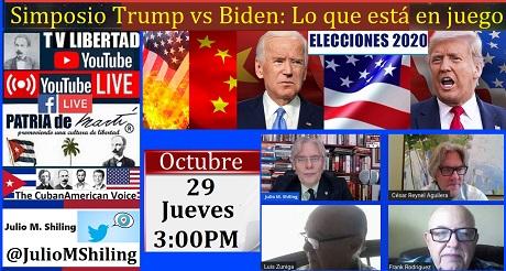 Invitacion Simposio Trump vs Biden Lo que está en juego