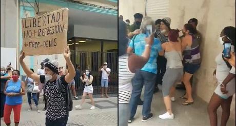 Joven protesta contra la represion y recibe apoyo popular