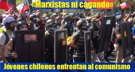 Jóvenes chilenos enfrentan al comunismo