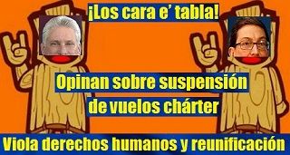 ¡Los cara e’ tabla! Opinan sobre suspensión de vuelos chárter a Cuba