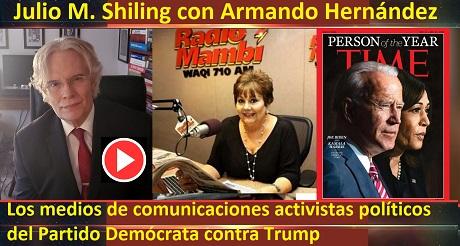 Los medios de comunicaciones activistas políticos del Partido Democrata contra Trump