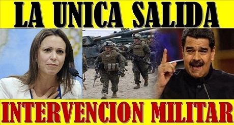 M C Machado intervencion militar unica salida en Venezuela