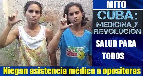 Niegan asistencia médica a opositoras en Cuba