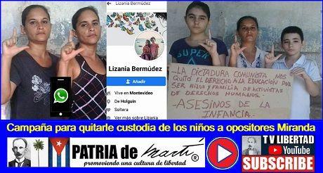 Campaña para quitarle custodia de los niños a opositores Miranda