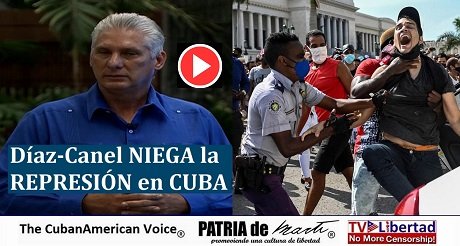 Diaz Canel NIEGA la REPRESION de las Protestas en Cuba
