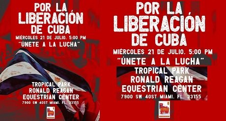 Manifestacion en el Tropical Park por La Liberacion de Cuba