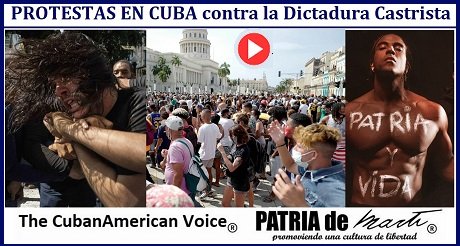 PROTESTAS EN CUBA contra la Dictadura Castrista