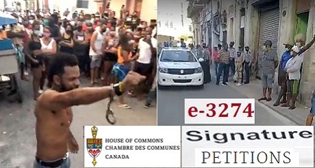 Peticion e 3274 Canadienses exigen defensa de los derechos humanos en Cuba