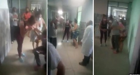 protesta en el hospital de sagua la grande