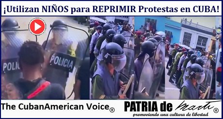 utilizan ninos para reprimir las protestas en cuba