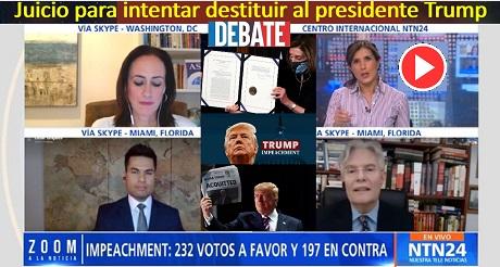 Debate Juicio para intentar destituir al presidente Trump