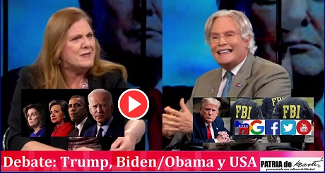 Debate sobre Trump Biden Obama y USA