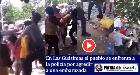 El pueblo se enfrenta a la policia por agredir a una embarazada