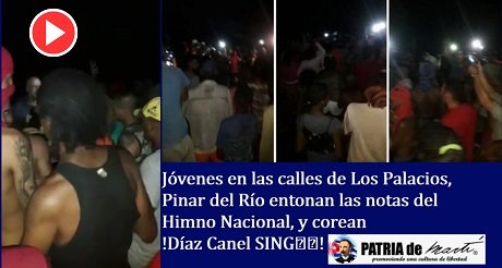 Jovenes de los Palacios Pinar del Rio toman las calles