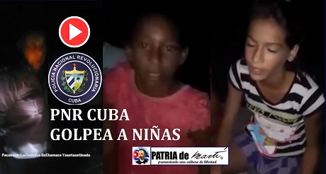 Policía castrista golpea a niñas en protesta de Nuevitas