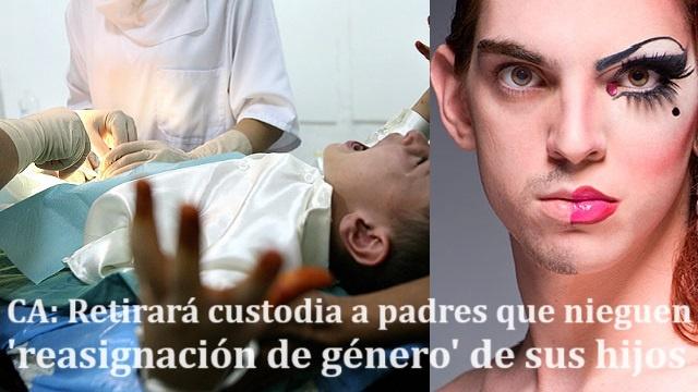 California retirará custodia a padre que nieguen reasignacion de genero de sus hijos