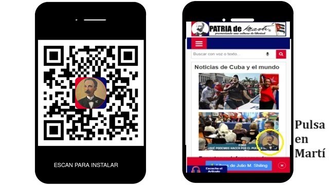 Patria de Marti PWA opciones de instalación