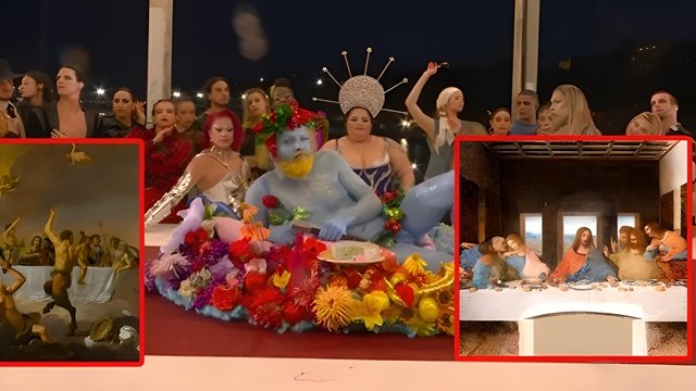 sacrilegio de una escena de la gala inaugural de los juegos olimpicos 2024