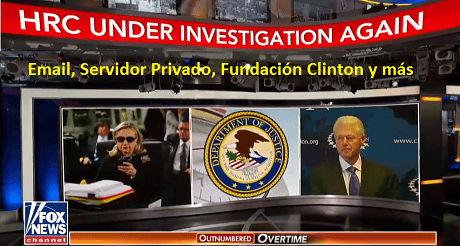 Hillary Clinton bajo investigación del Departamento de Justicia