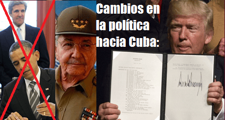 cambios de Trump en política hacia Cuba