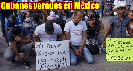 Cubanos varados en Mexico