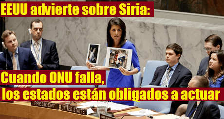 EEUU advierte sobre Siria