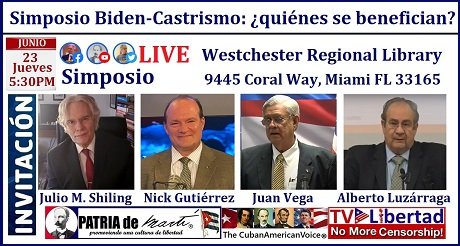 Invitación Simposio Biden-castrismo: ¿quiénes se benefician?