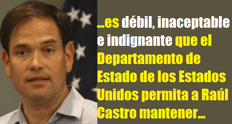 Marco Rubio exige firmeza al Departamento de Estado ante crisis diplomática con Cuba