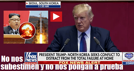 No nos subestimen Trump a Corea del Norte